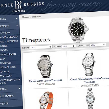 Bernie Robbins Fine Jewelers: Web Architecture